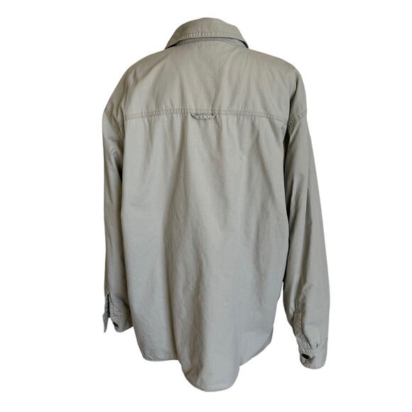 Levi's Shacket Work Jacket Men's Size XL Beige Sherpa Lined Button Front Ripstop - Picture 4 of 9